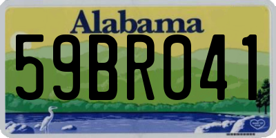 AL license plate 59BR041