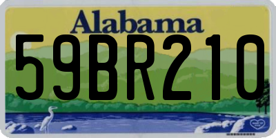 AL license plate 59BR210