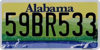 AL license plate 59BR533