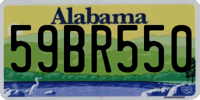 AL license plate 59BR550