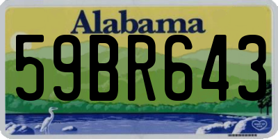 AL license plate 59BR643