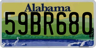 AL license plate 59BR680