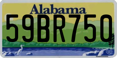 AL license plate 59BR750