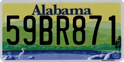 AL license plate 59BR871