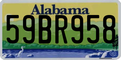 AL license plate 59BR958