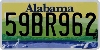 AL license plate 59BR962