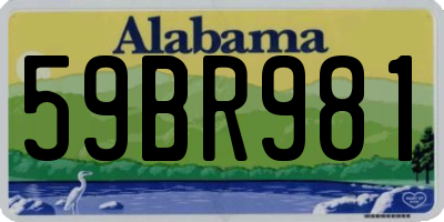 AL license plate 59BR981