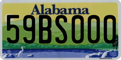 AL license plate 59BS000