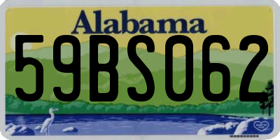 AL license plate 59BS062