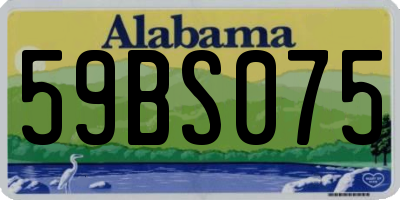 AL license plate 59BS075