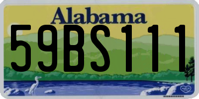 AL license plate 59BS111