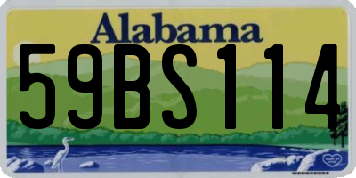 AL license plate 59BS114