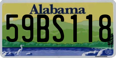 AL license plate 59BS118