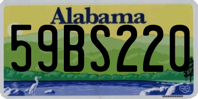 AL license plate 59BS220