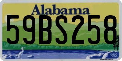 AL license plate 59BS258