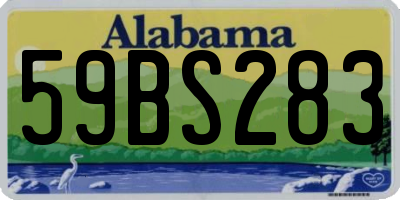 AL license plate 59BS283