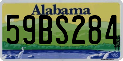 AL license plate 59BS284