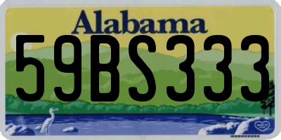 AL license plate 59BS333