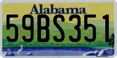 AL license plate 59BS351