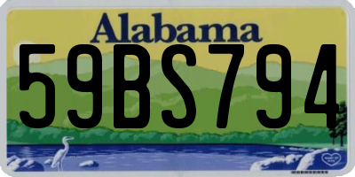 AL license plate 59BS794