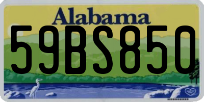 AL license plate 59BS850