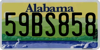 AL license plate 59BS858