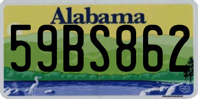AL license plate 59BS862