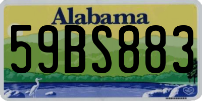 AL license plate 59BS883