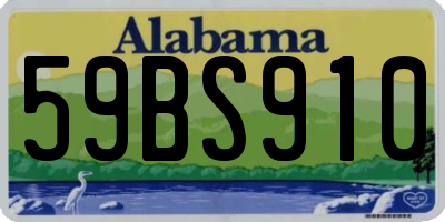 AL license plate 59BS910