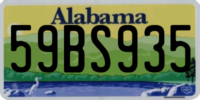 AL license plate 59BS935