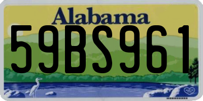 AL license plate 59BS961