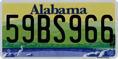 AL license plate 59BS966