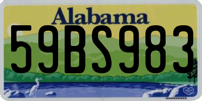 AL license plate 59BS983