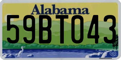 AL license plate 59BT043