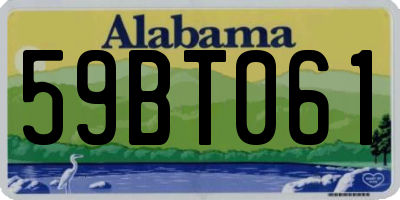 AL license plate 59BT061