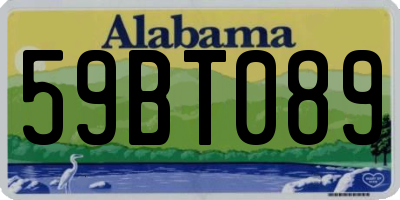 AL license plate 59BT089