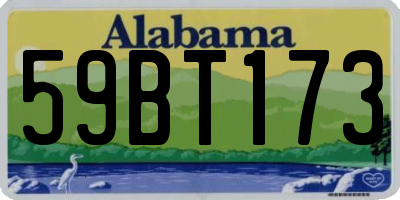 AL license plate 59BT173