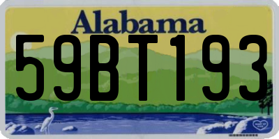 AL license plate 59BT193