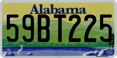 AL license plate 59BT225