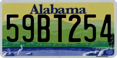 AL license plate 59BT254