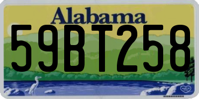 AL license plate 59BT258