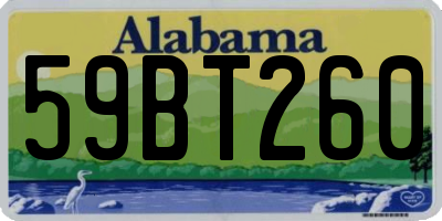 AL license plate 59BT260