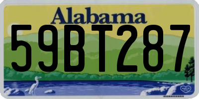 AL license plate 59BT287