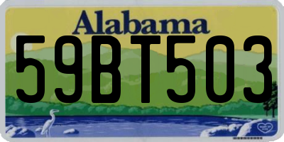 AL license plate 59BT503