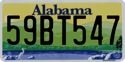 AL license plate 59BT547