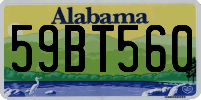 AL license plate 59BT560