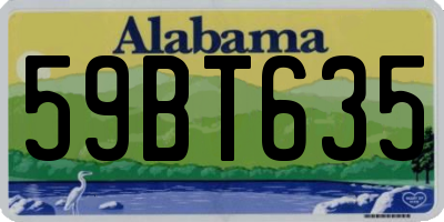 AL license plate 59BT635