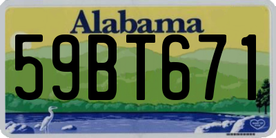 AL license plate 59BT671