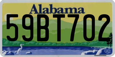 AL license plate 59BT702