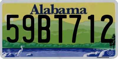 AL license plate 59BT712